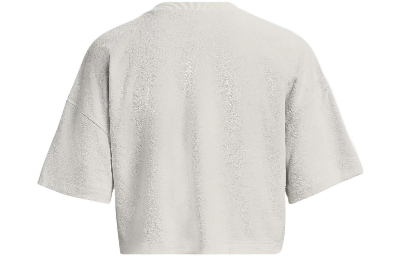 (WMNS) Under Armour Journey Terry Cropped T-shirt 'Grey' 1376914-006