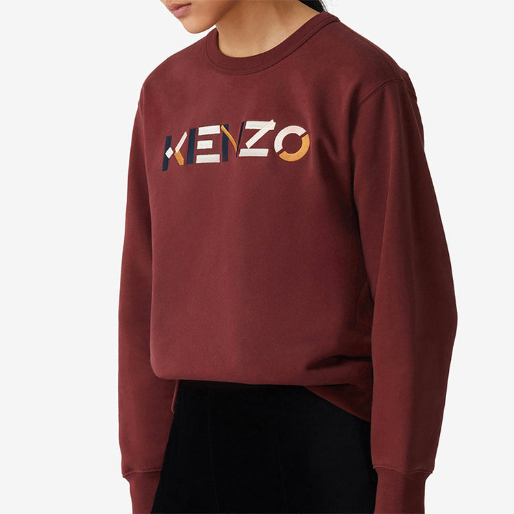 (WMNS) KENZO Loose Round Neck Alphabet Printing Hoodie Red FA62SW8204MO-23