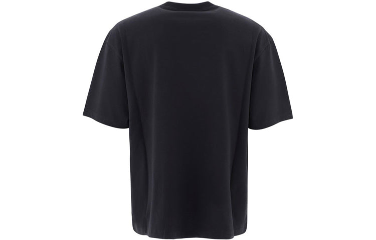 Men's Balenciaga Circular BB Alphabet Logo Short Sleeve Black 641614TJV761000