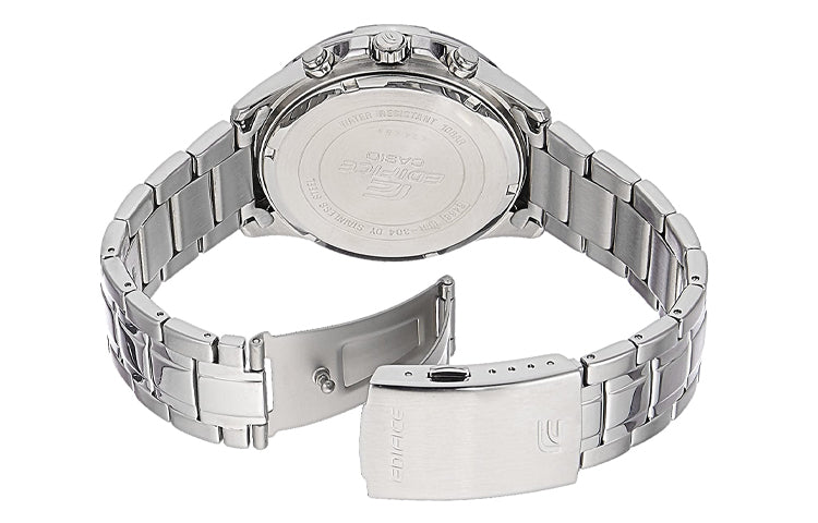 CASIO Waterproof EDIFICE Mens Silver Analog EFR-304D-2A2021