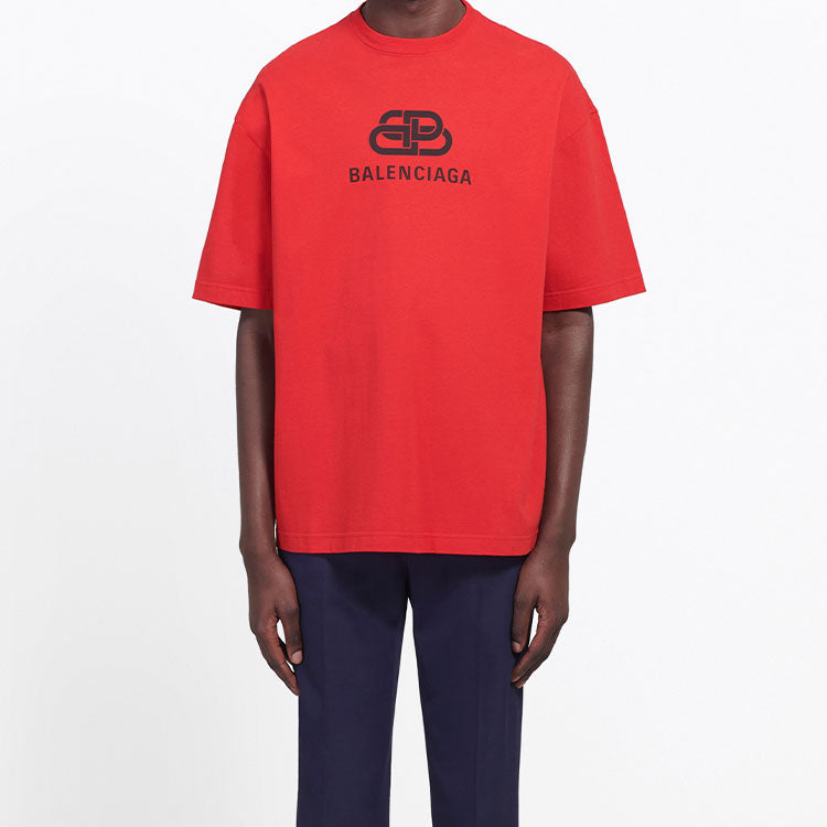 Balenciaga BB Ordinary Version Short Sleeve Unisex Red 578139TEV486400