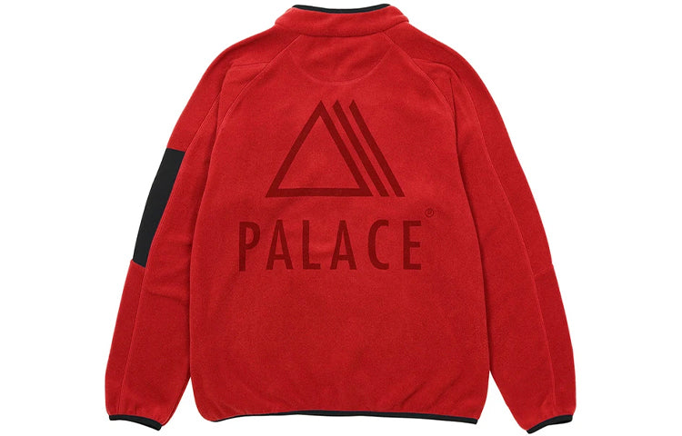 PALACE 1/4 Zip Half Zipper Alphabet Logo Round Neck Jacket Unisex Red P20PTF003