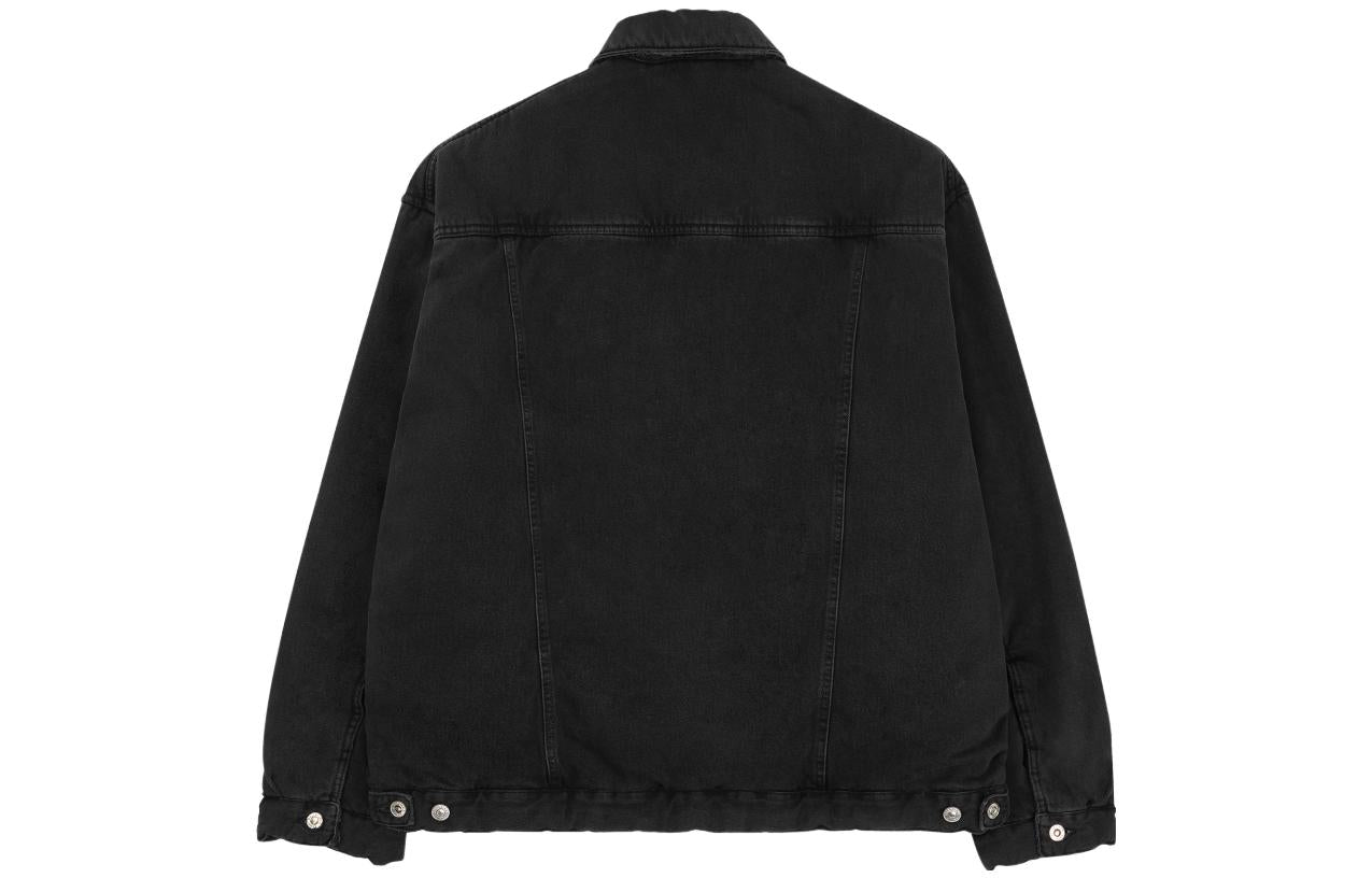 Balenciaga Padded Japanese Denim Jacket 'Black' 681689TIWA21440