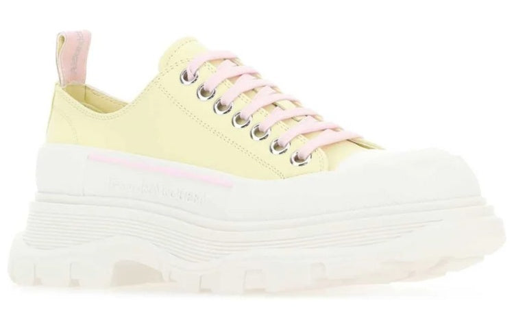 (WMNS) Alexander McQueen Tread Slick Sneakers 'Yellow White' 702042WHZ627157