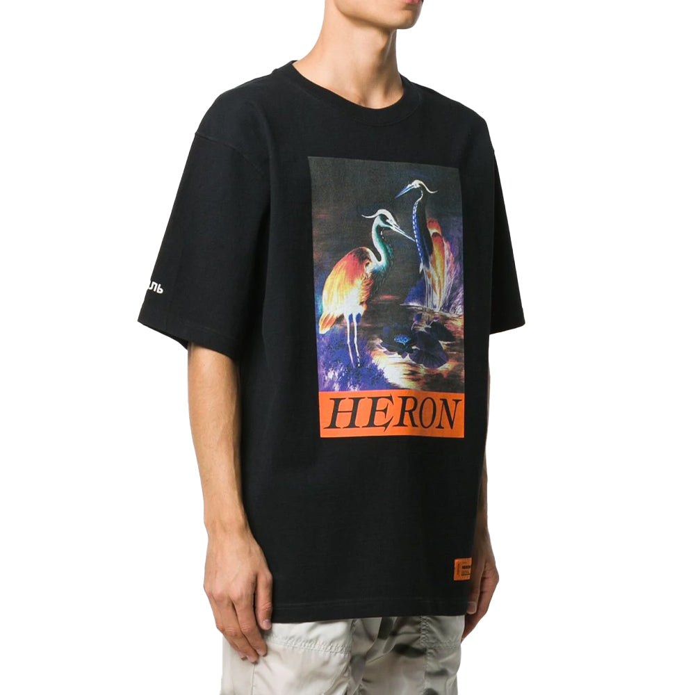 HERON PRESTON Heron Times Regular T-shirt 'Black' HMAA020F20JER0021020