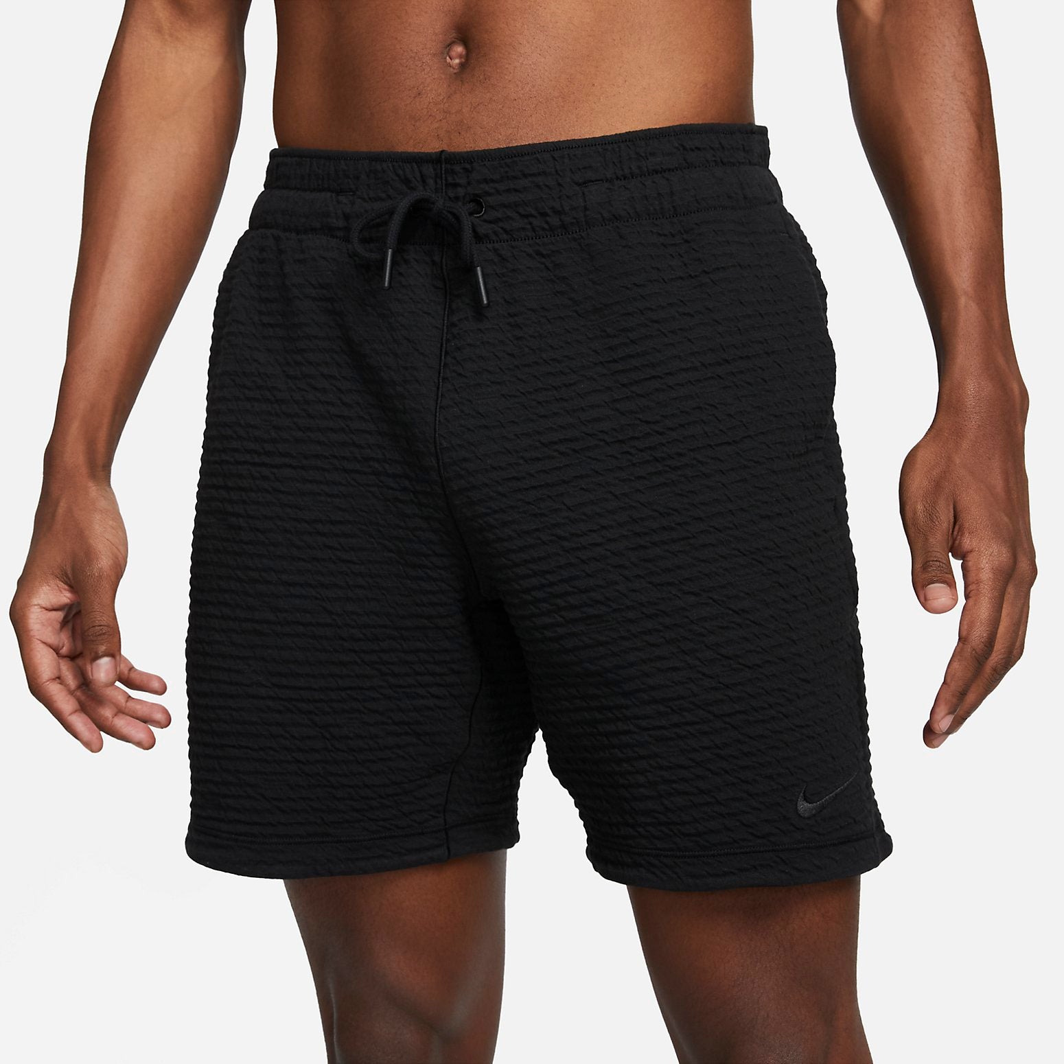 Nike Dri-Fit Textured Yoga Shorts 'Black' DX0927-010