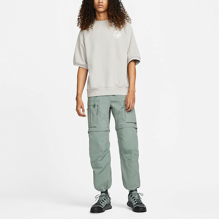 Men's Nike ACG Dri-FIT Solid Color Logo Short Sleeve Pullover Light Iron Ore DN3914-012