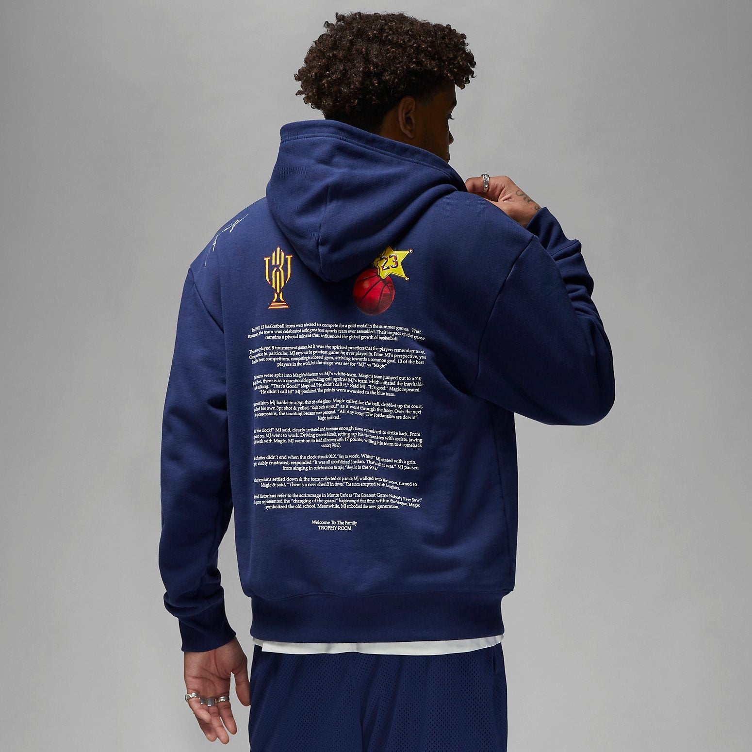 Air Jordan x Trophy Room Fleece Hoodie 'Midnight Navy' DR2953-410
