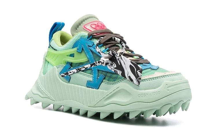 (WMNS) Off-White Odsy-1000 Low-Top Sneakers 'Green Blue' OWIA180F21FAB0025045