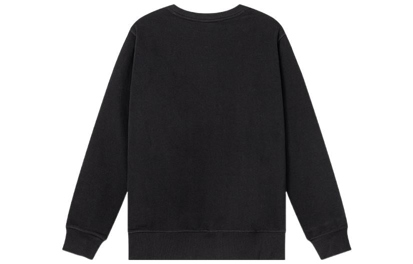 New Balance Essentials Stacked Logo Crew Sweatshirt Asia Sizing 'Black' AMT03560-BK