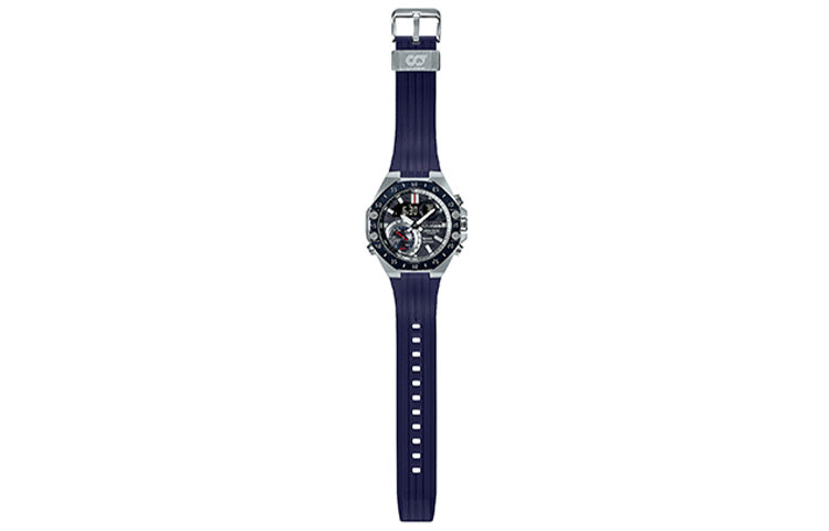 CASIO EDIFICE Limited Edition Solar Powered Sapphire Crystal Mens Blue Analog/Digital Combo ECB-10AT-1A