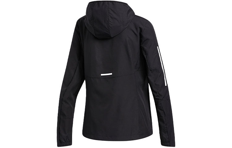 (WMNS) adidas Own The Run Hooded Jacket Black FM6928