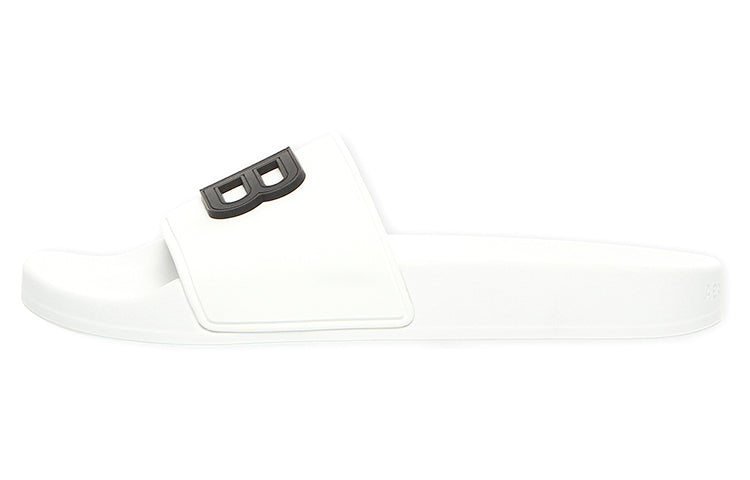 (WMNS) Balenciaga Pool Slides 3D BB Logo 'White' 656434W1S8B9034