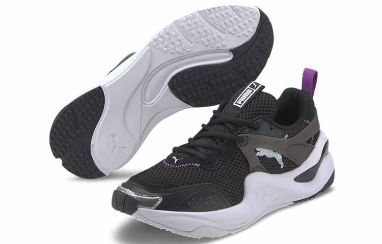 (WMNS) PUMA Rise Contrast 'Black Sunny Lime' 372323-02