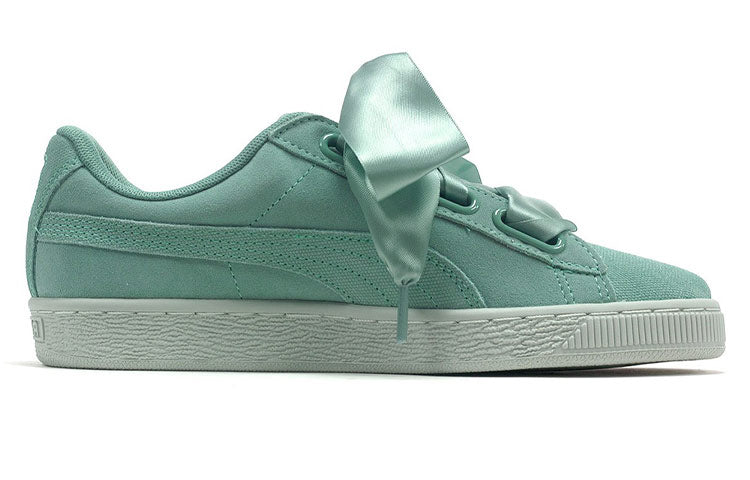 (WMNS) PUMA Suede Heart Pebble Shoes Green 365210-03