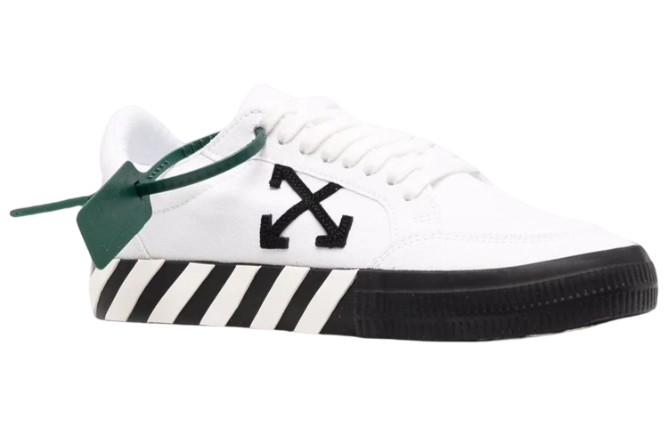 Off-White Vulcanzied Low Canvas 'White Black' OMIA085C99FAB0010110