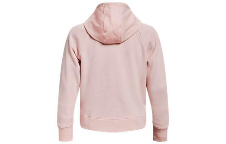 (WMNS) Under Armour Rival Fleece Full Zip Jacket 'Light Pink' 1365845-685