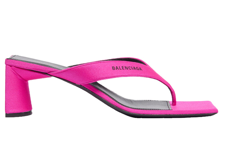 (WMNS) Balenciaga Double Square Flip Toe Design High Heels Sandals Pink 603525W04ZK5666