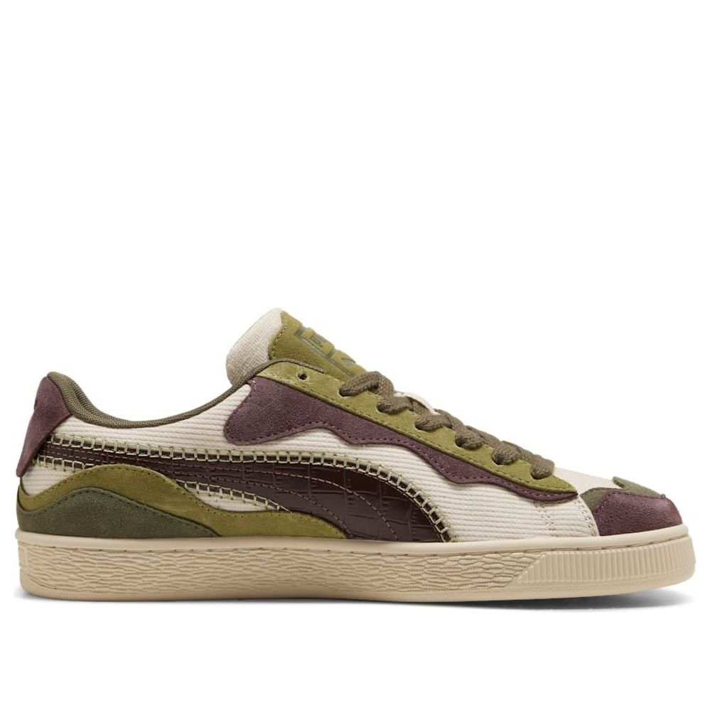 PUMA Basket Trippy Camo 'Alpine Snow Loden Green Chocolate Brown' 408345-01
