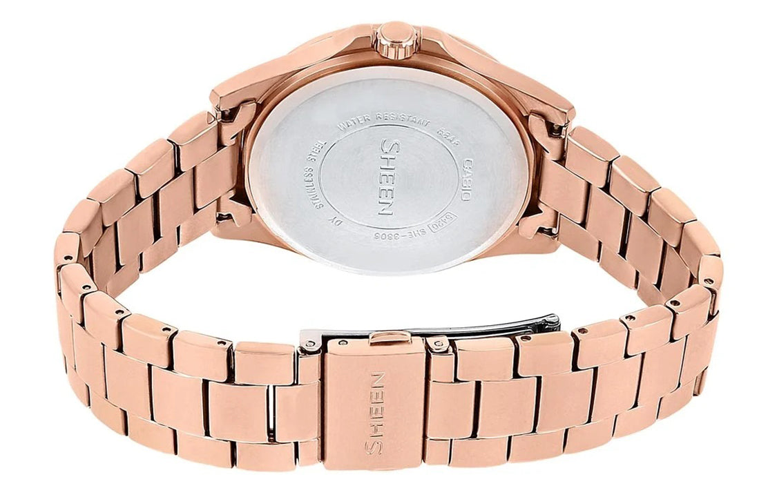 CASIO SHEEN Waterproof Rose Gold Analog SHE-3806PG-7A
