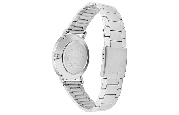 CASIO Waterproof Stainless Steel Silver Quartz Unisex Mens White Analog MTP-VT01D-7B
