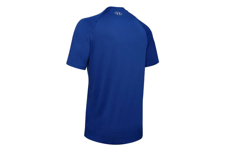 Men's Under Armour Training Sports Printing Short Sleeve Navy Blue 1353185-449