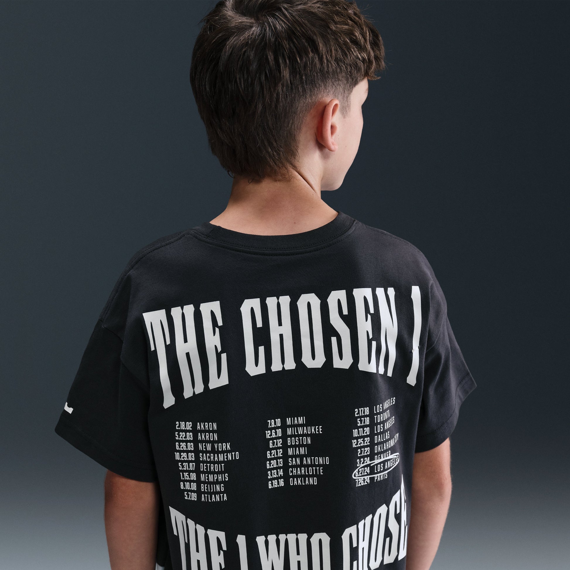 (GS) Nike LeBron 'Chosen One' Max90 T-Shirt 'Off-Noir' IM6657-045