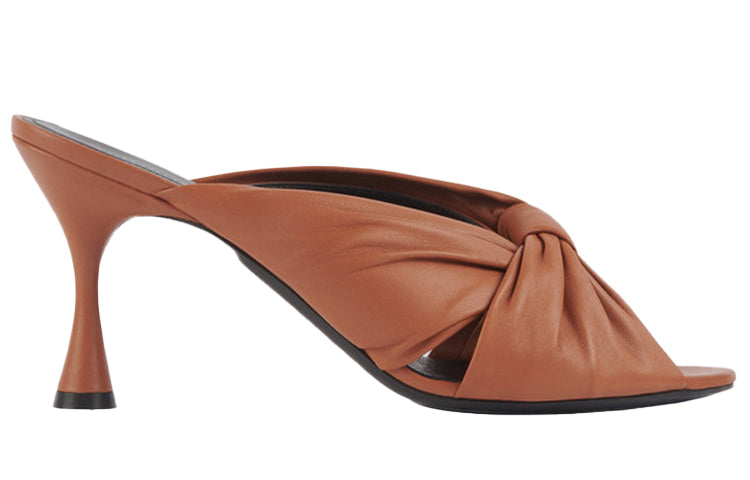 (WMNS) Balenciaga Drapy Sandals Brown 617574WA2M02121