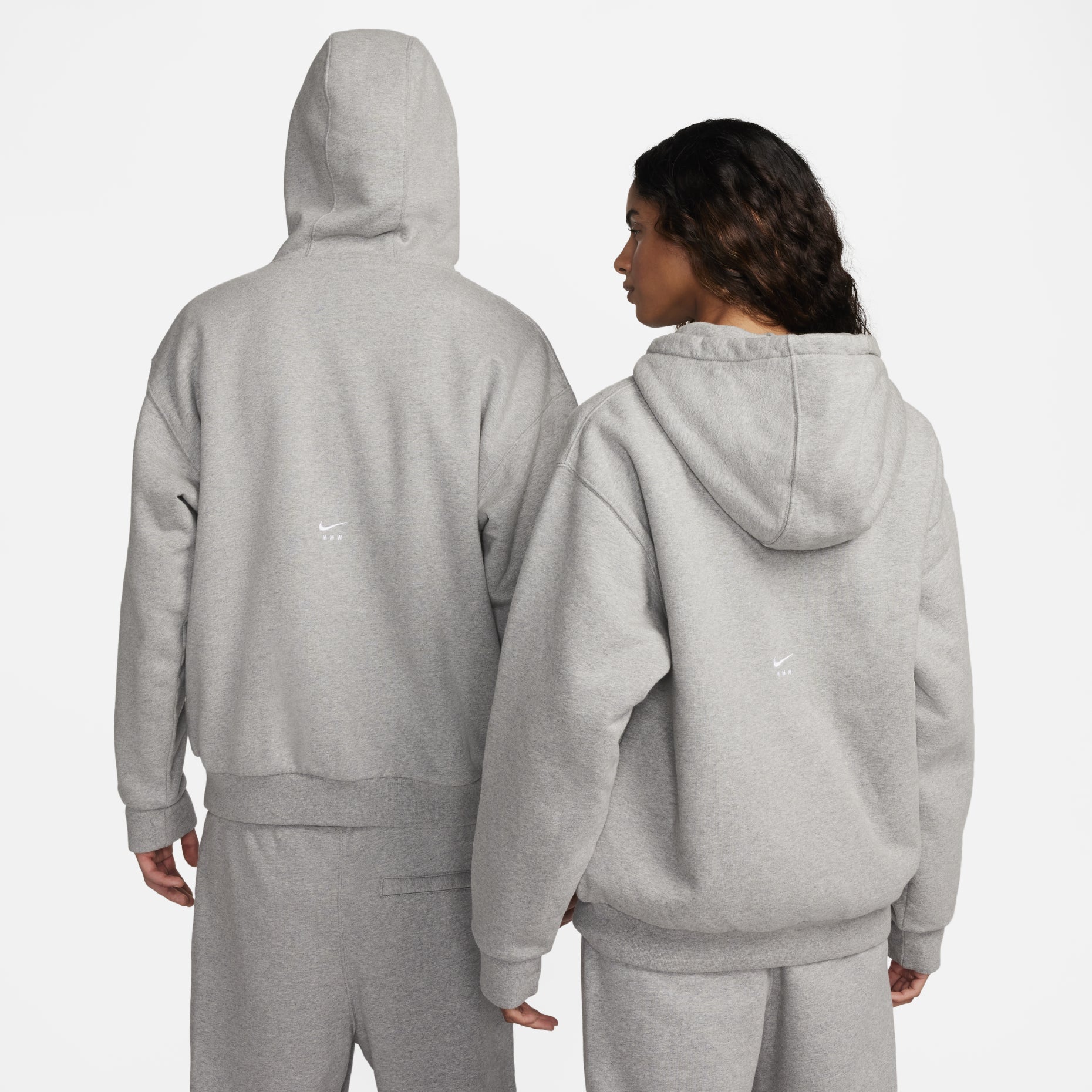 Nike x MMW Full-Zip Fleece Hoodie 'Grey' DR5364-050