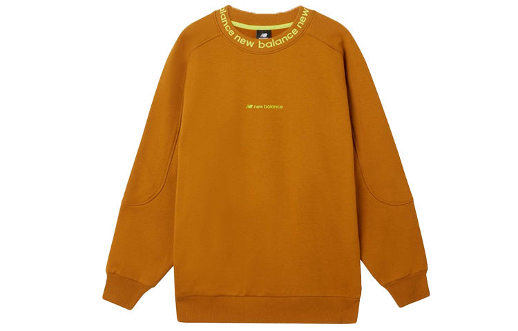 New Balance Graphic Print Sweatshirt Asia Sizing 'Orange Yellow' AMT04365-PKN