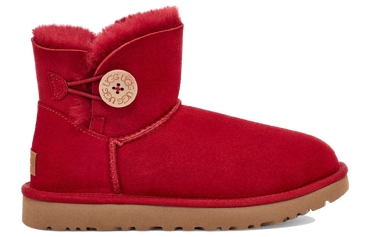 (WMNS) UGG Mini Bailey Button II Boot Red 1016422-KSS