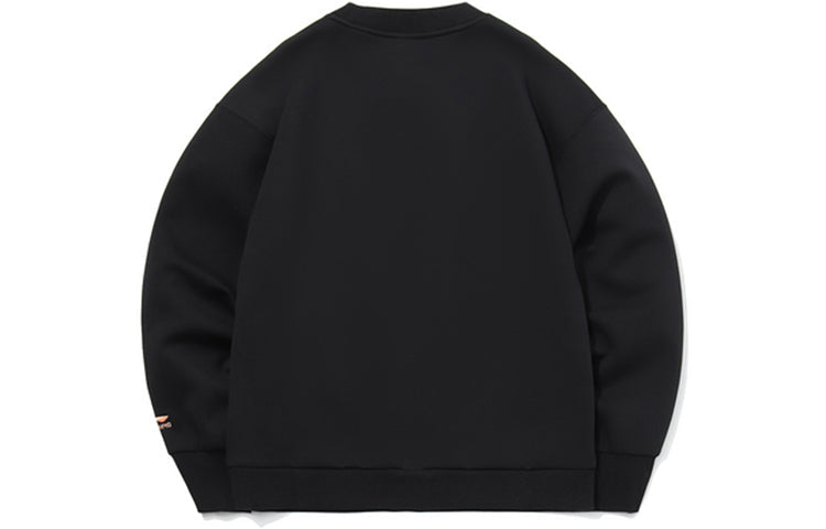 Li-Ning x Disney Crossover Sports Fashion Series Printing Loose Sports Round Neck Pullover Hoodie Black AWDQ584-3