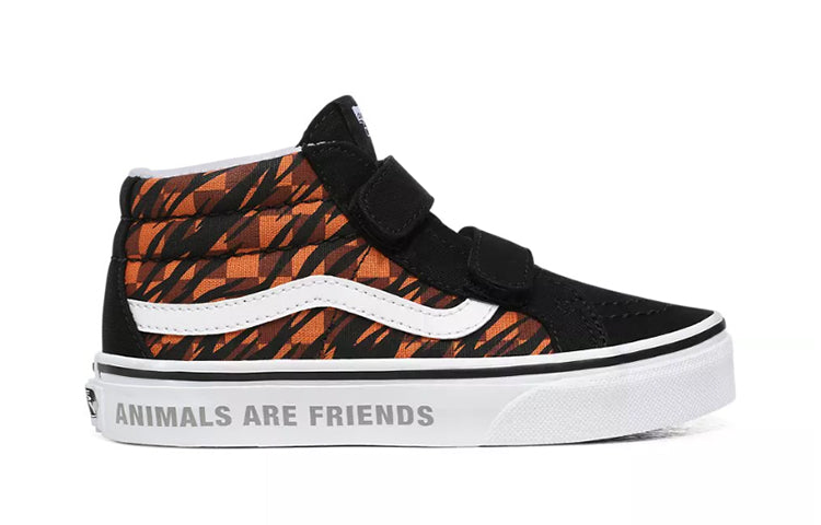 (PS) Vans Animal Checkerboard SK8-Mid Reissue V 'Black Orange' VN0A38HHXWG