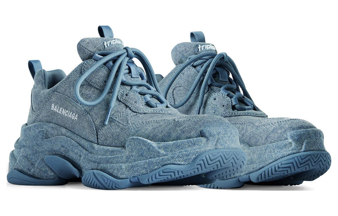 (WMNS) Balenciaga Triple S Sneakers 'Blue Denim' 524039W2DEN4000