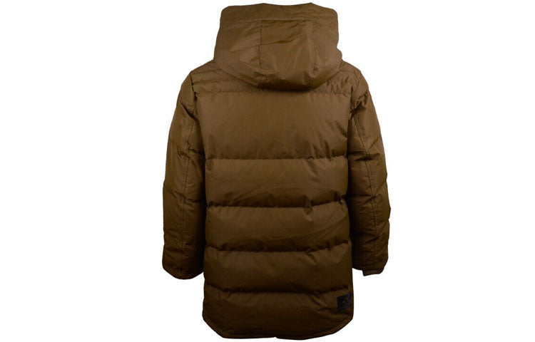 Converse Mid-Length Down Fill Puffer Jacket Asia Sizing 'Olive Green' 10019323-A02