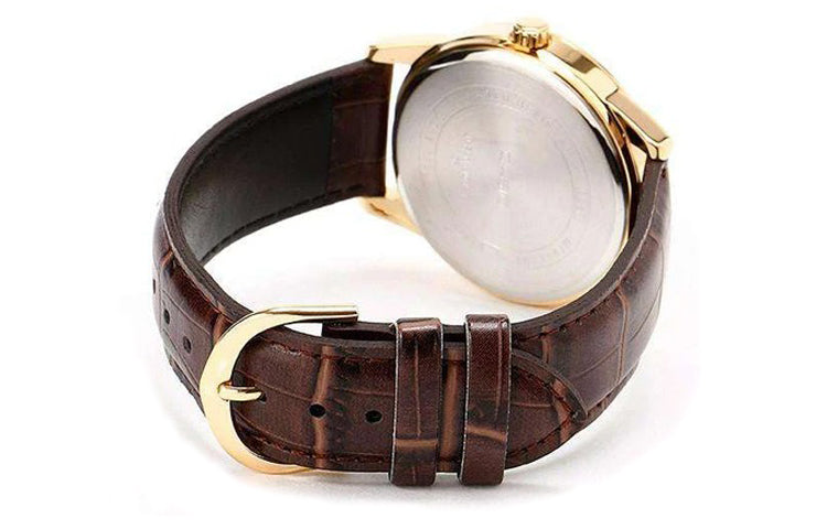 CASIO STANDARD Serieses Men's Golden/Brown Quartz Waterproof Mens GoldBrown Analog MTP-V001GL-1B