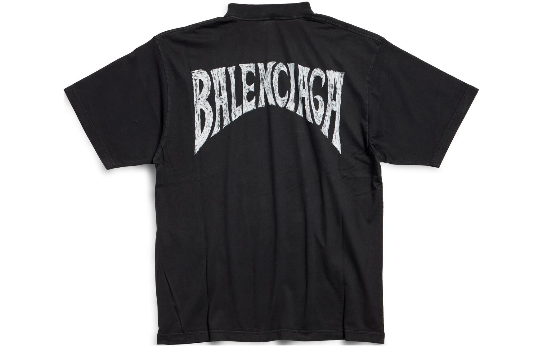 Balenciaga Paris Tropical T-shirt Medium Fit 'Black' 764235TPVL91569