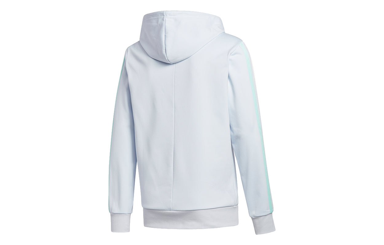 adidas Dame Decorate H Solid Color Basketball Casual Sports hooded Pullover Light Blue GU0506