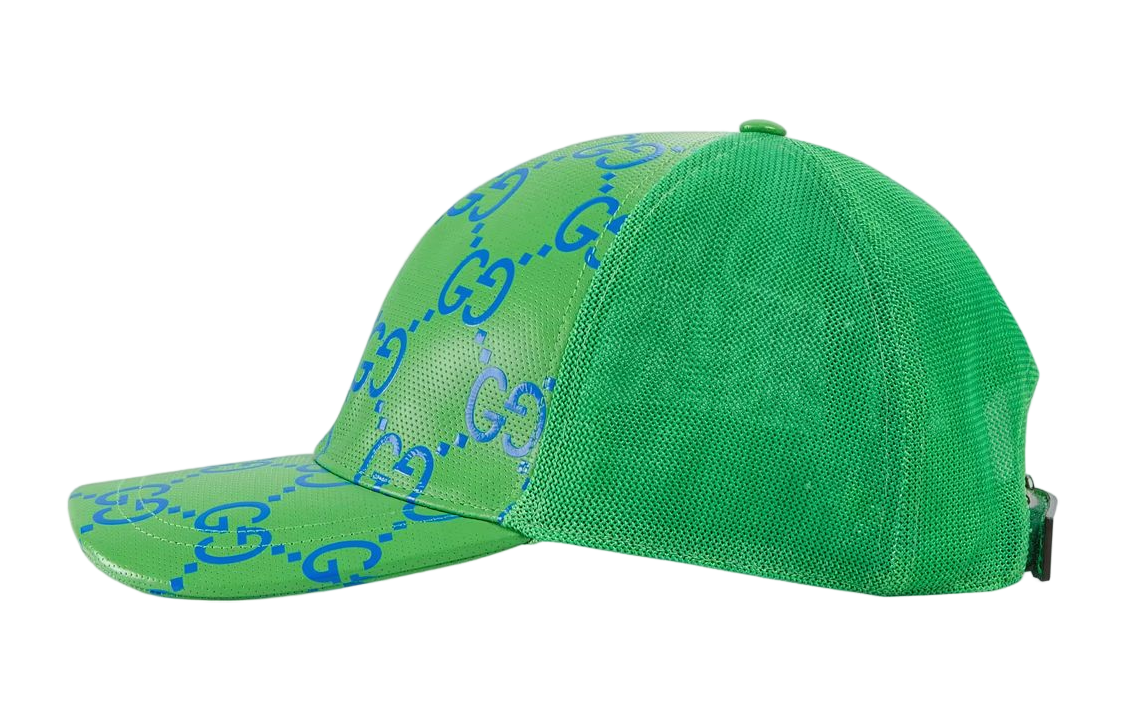 (WMNS) Gucci Leather Baseball Cap 'Green and Blue' 728853-4HAWH-8669