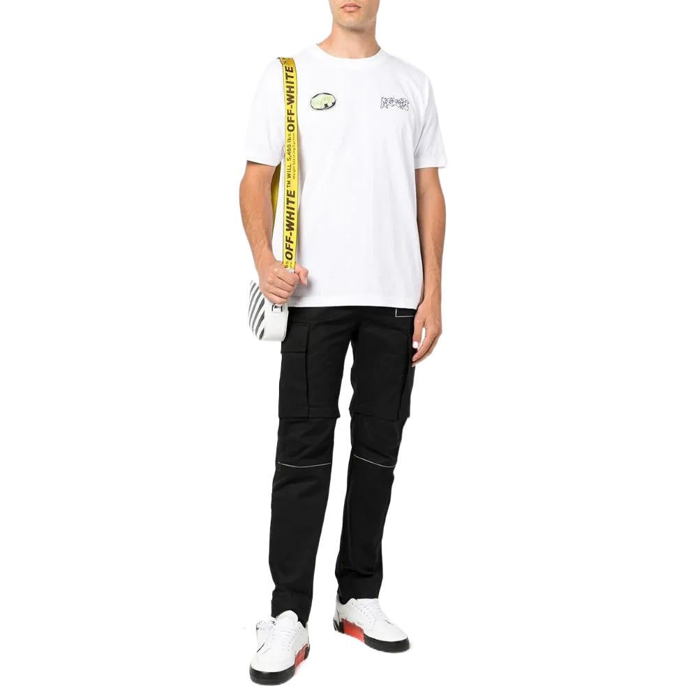 Men's Off-White SS22 Logo Pattern Printing Short Sleeve White T-Shirt OMAA027S22JER01701550155
