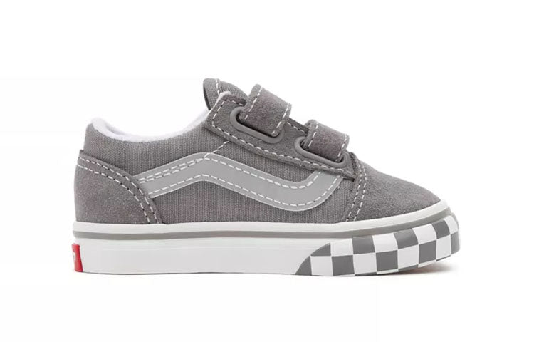 Vans Toddler Reflective Sidestripe Old Skool Velcro 'Gray White' VN000D3YAC1