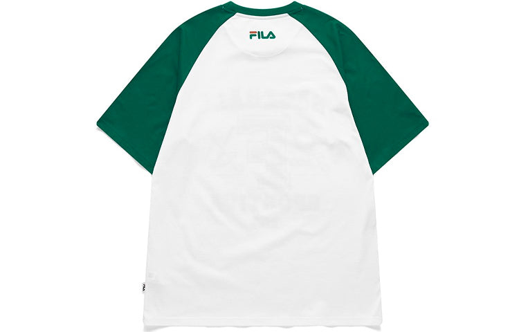 FILA FUSION Contrasting Colors raglan sleeve Sports Short Sleeve Green T11M122101F-DG