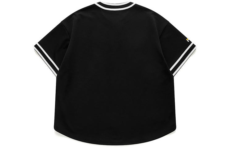 FILA FUSION Series Casual Sports Short Sleeve Shirt Black T11M112402F-BK