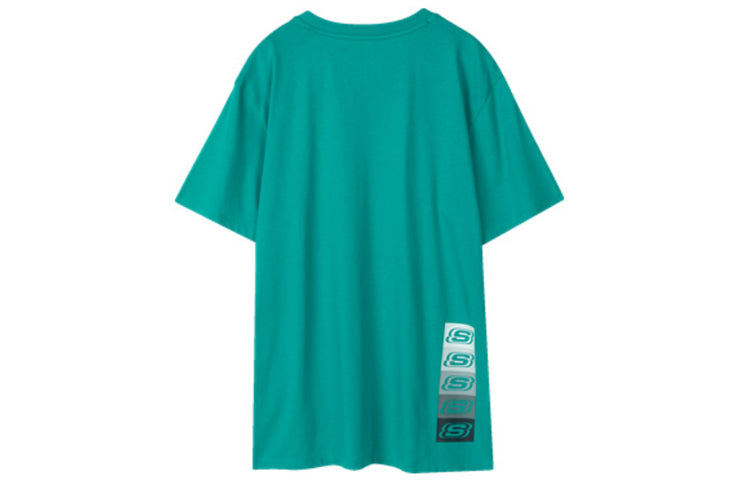 Men's Skechers Loose Printing Breathable Short Sleeve t Blue L220M165-00G4