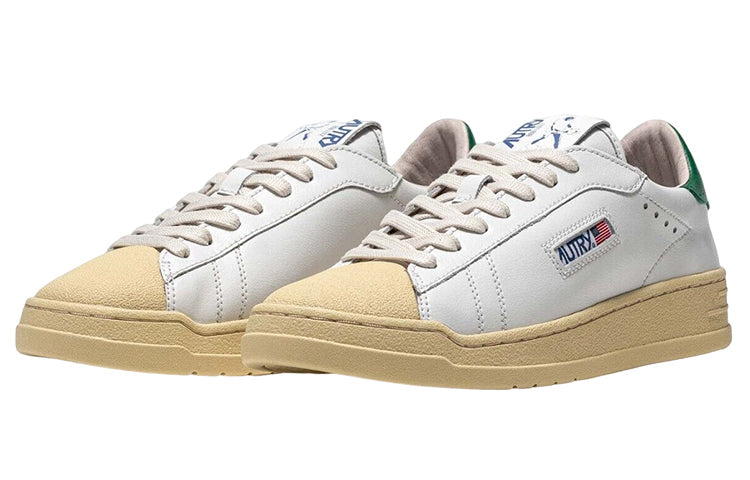Autry Bob Lutz Low Leather Sneakers 'White Green' BLLM-TC02