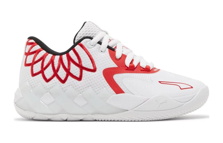 (GS) PUMA MB.01 Lo 'Team Colors White High Risk Red' 377368-10