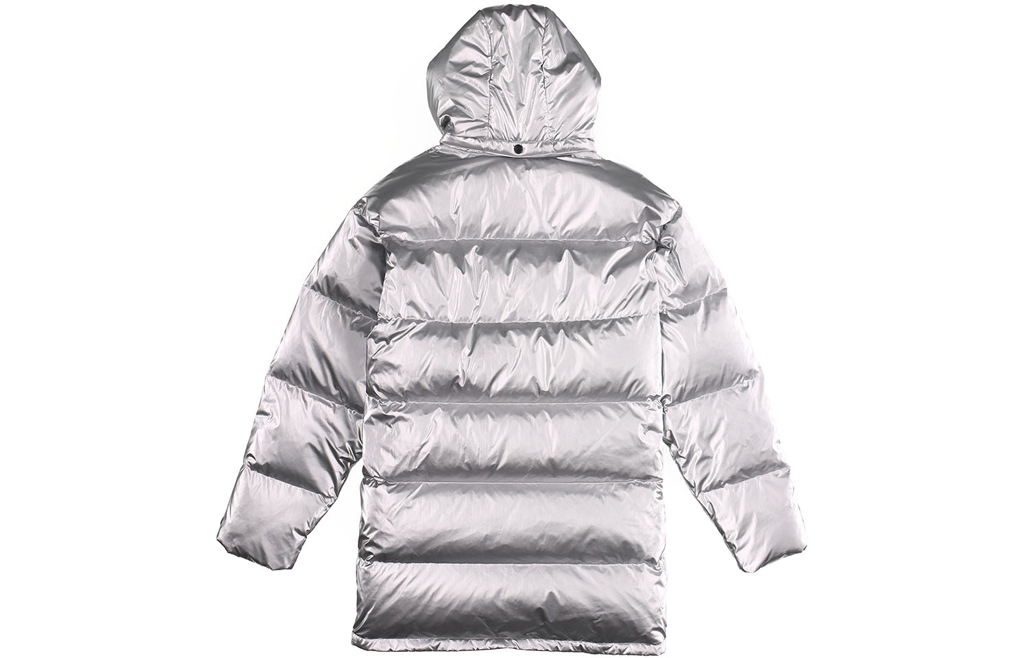 adidas originals Metal Dwn Jkt Stay Warm Diagonal zipper Sports hooded down Jacket Silver GJ6733