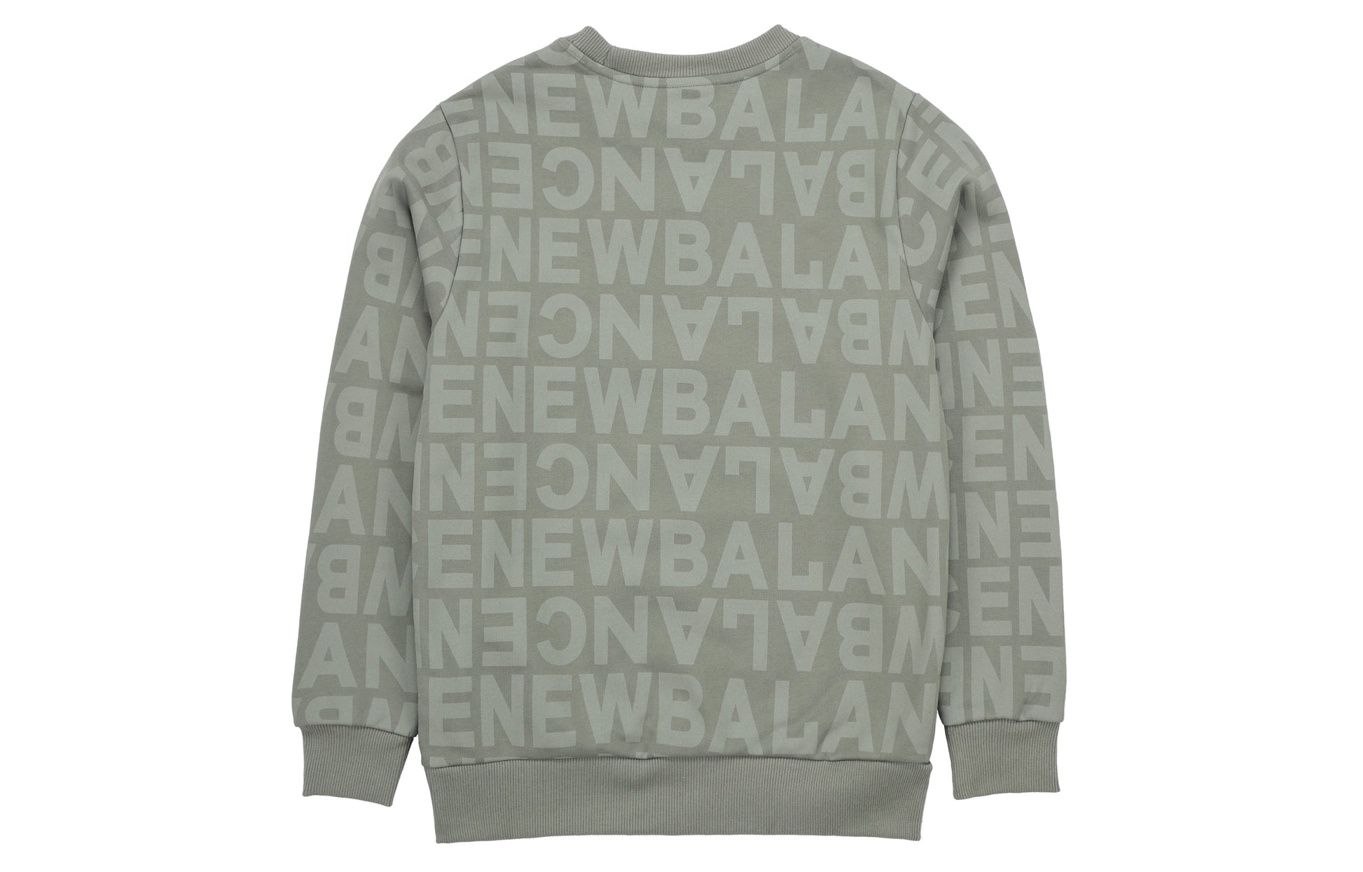 New Balance Men's New Balance Logo Full Print Sports Round Neck Pullover Olive Green AMT14333-OLG