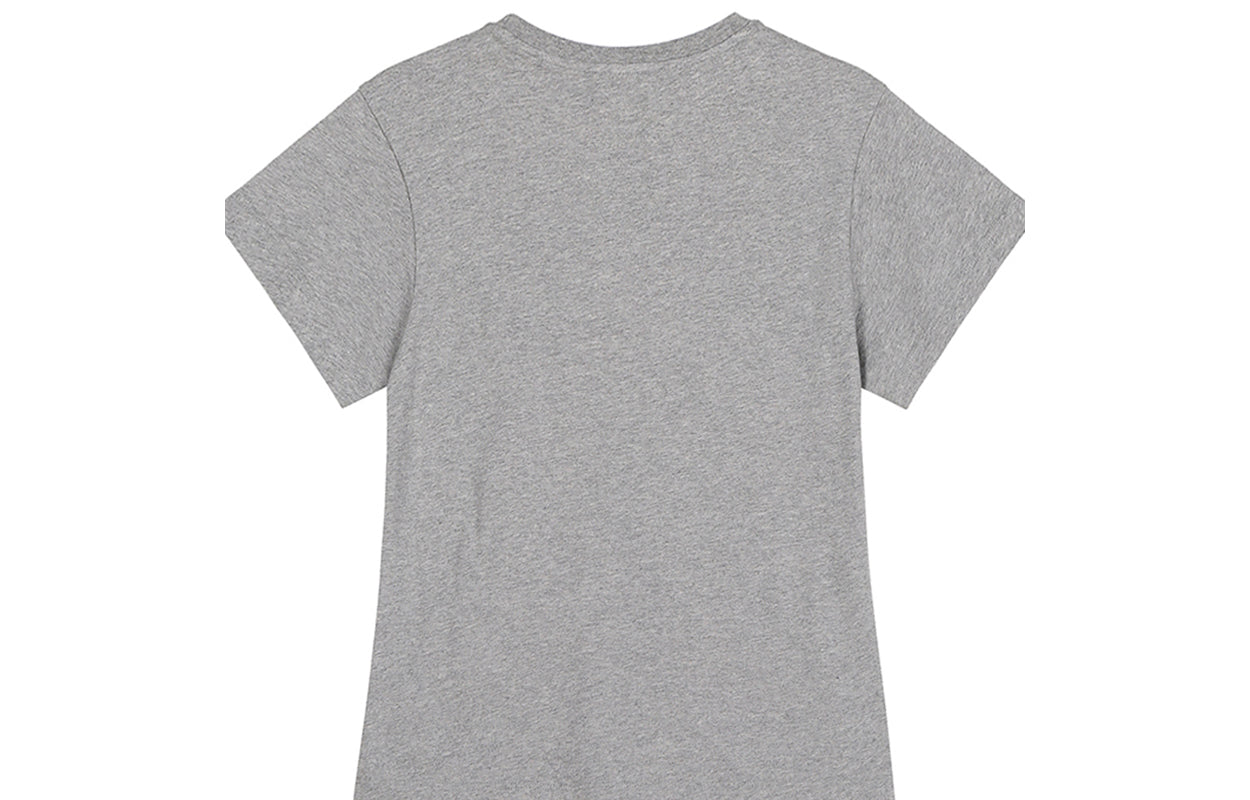 KENZO FW20 Tiger Head Pattern Slim Fit Version Round Neck Short Sleeve Pearl Gray FA62TS7224YG-94