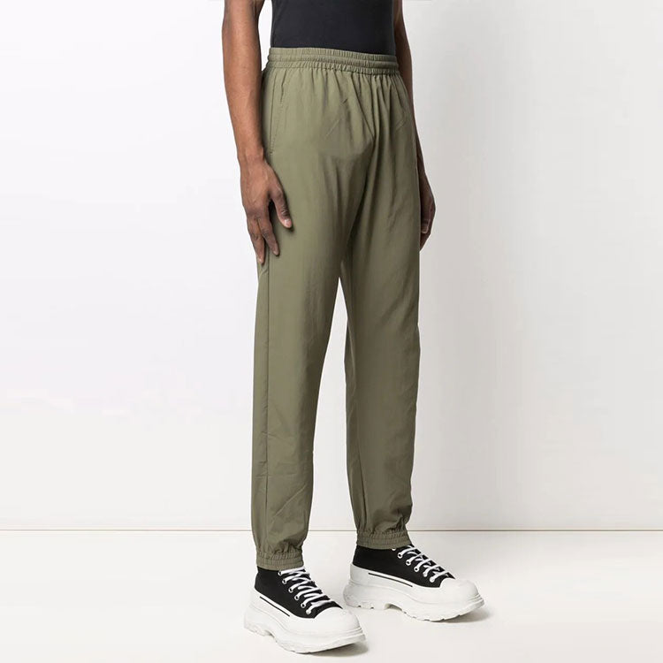Off-White FW21 Logo Casual Long Pants Ordinary Version Dark Green OMCA164F21FAB0025555